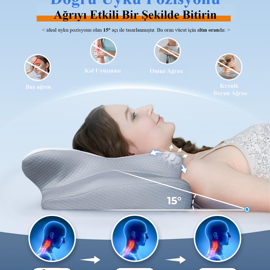 BayRelax™ Hafızalı Ağrı Giderici Ortopedik Yastık